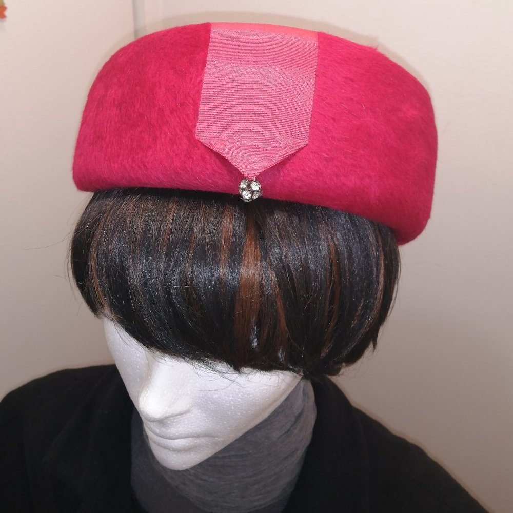 Vtg Italian pill box hat
